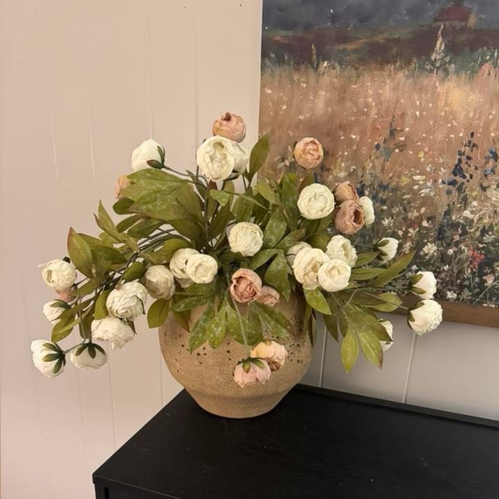 5/ Stems NEW Cream or Ten Peony Stem by Ashland®